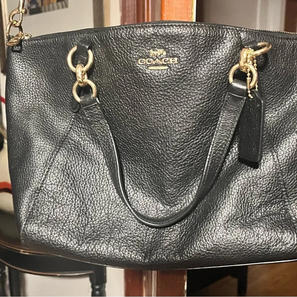 Coach Kelsey Small Black Leather Satchels - Picture 2 of 7